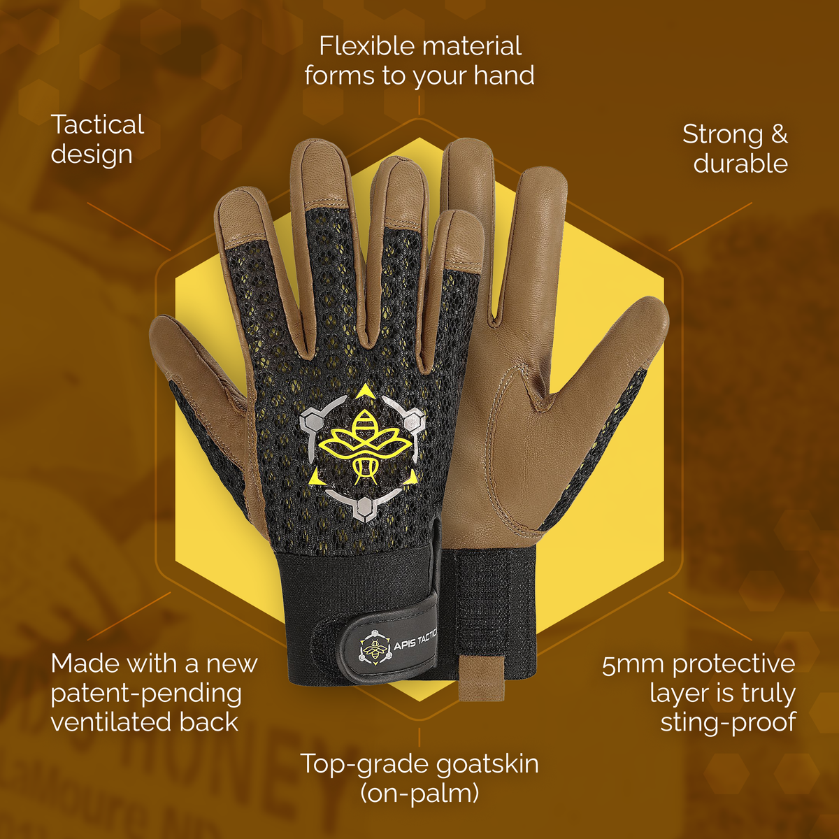 Apis Tactical PRO Beekeeping Gloves