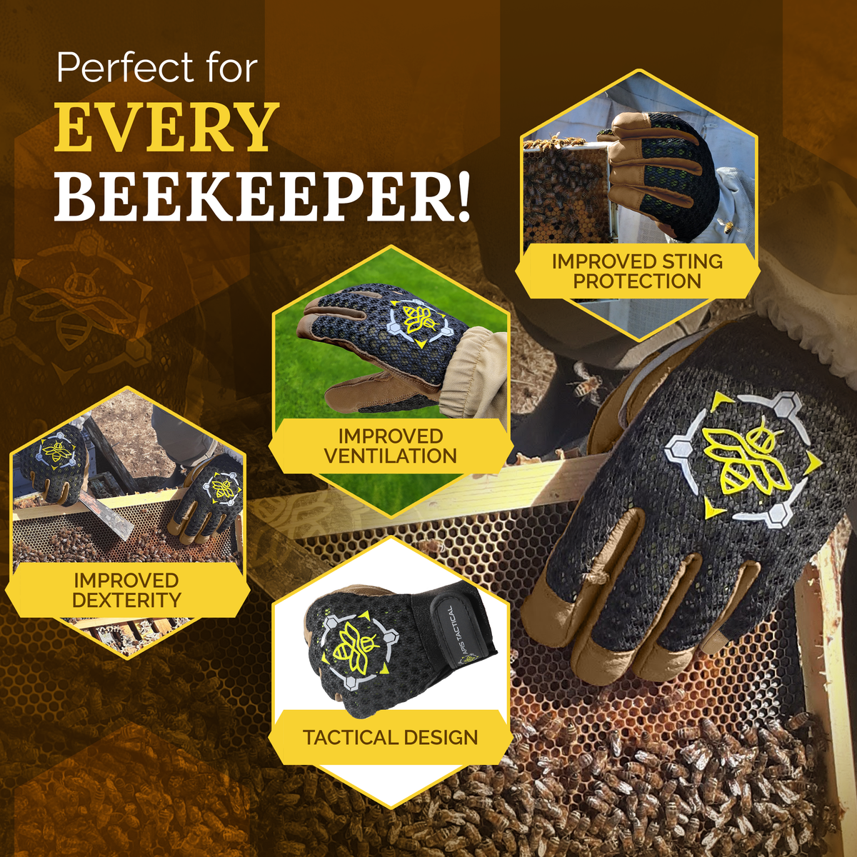 Apis Tactical PRO Beekeeping Gloves