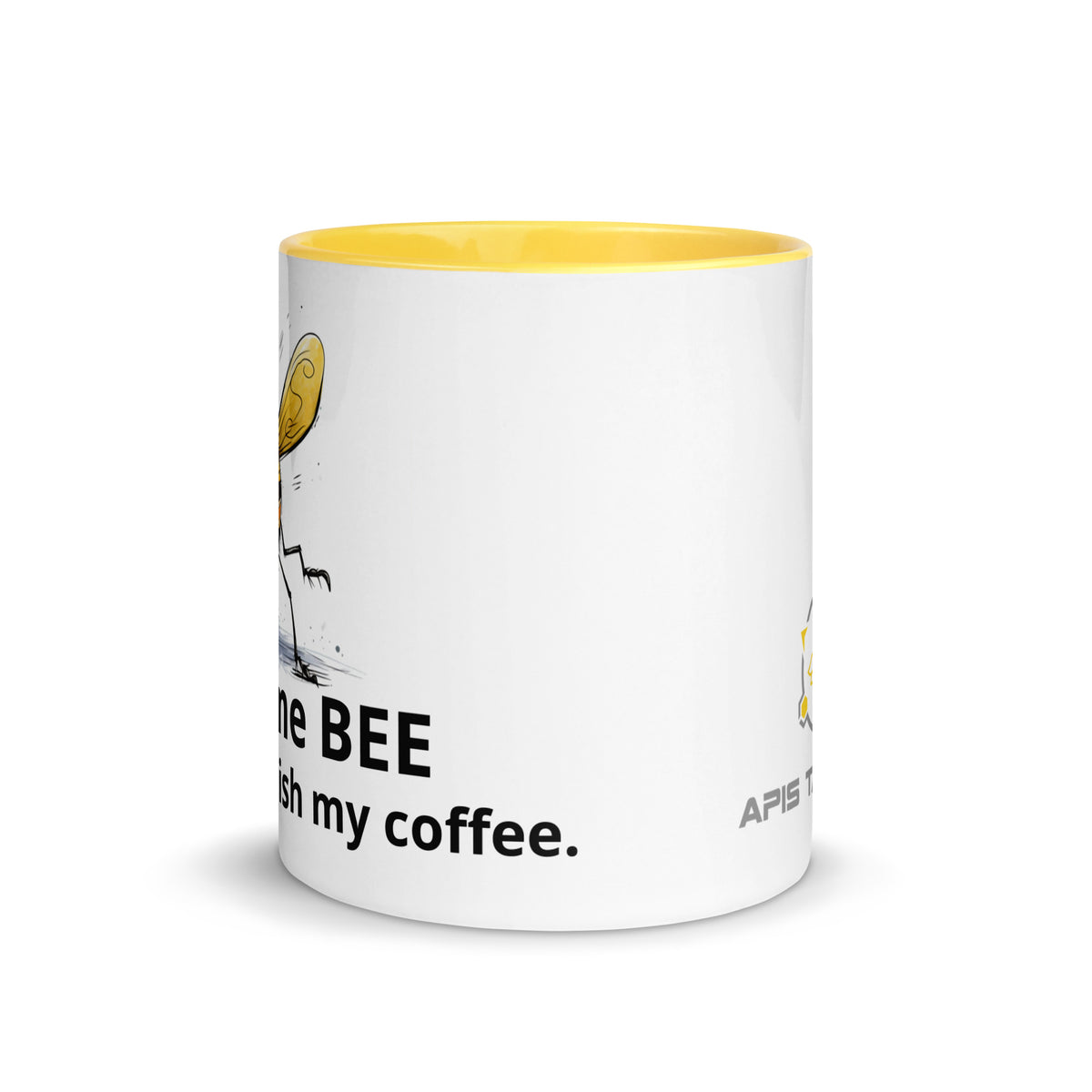 Mug « Laisse-moi BEE » avec intérieur jaune