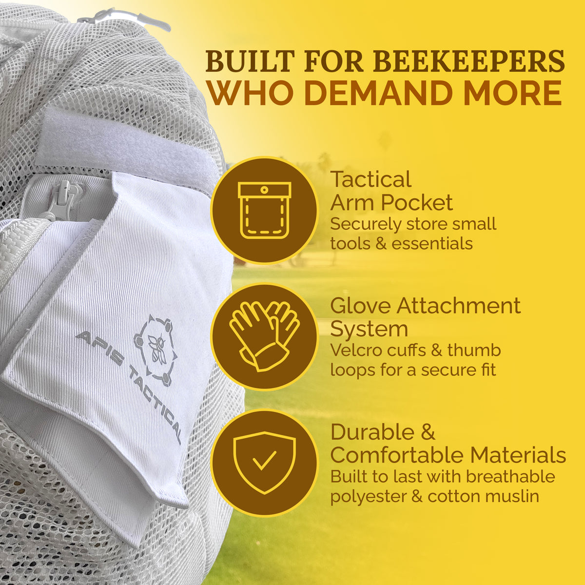 Apis Tactical PRO Full-Length Beekeeping Suit – Lightweight, Sting-Resistant Suit