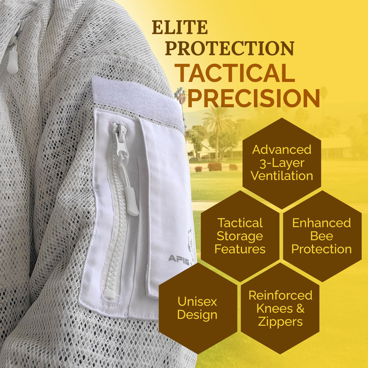 Apis Tactical PRO Full-Length Beekeeping Suit – Lightweight, Sting-Resistant Suit