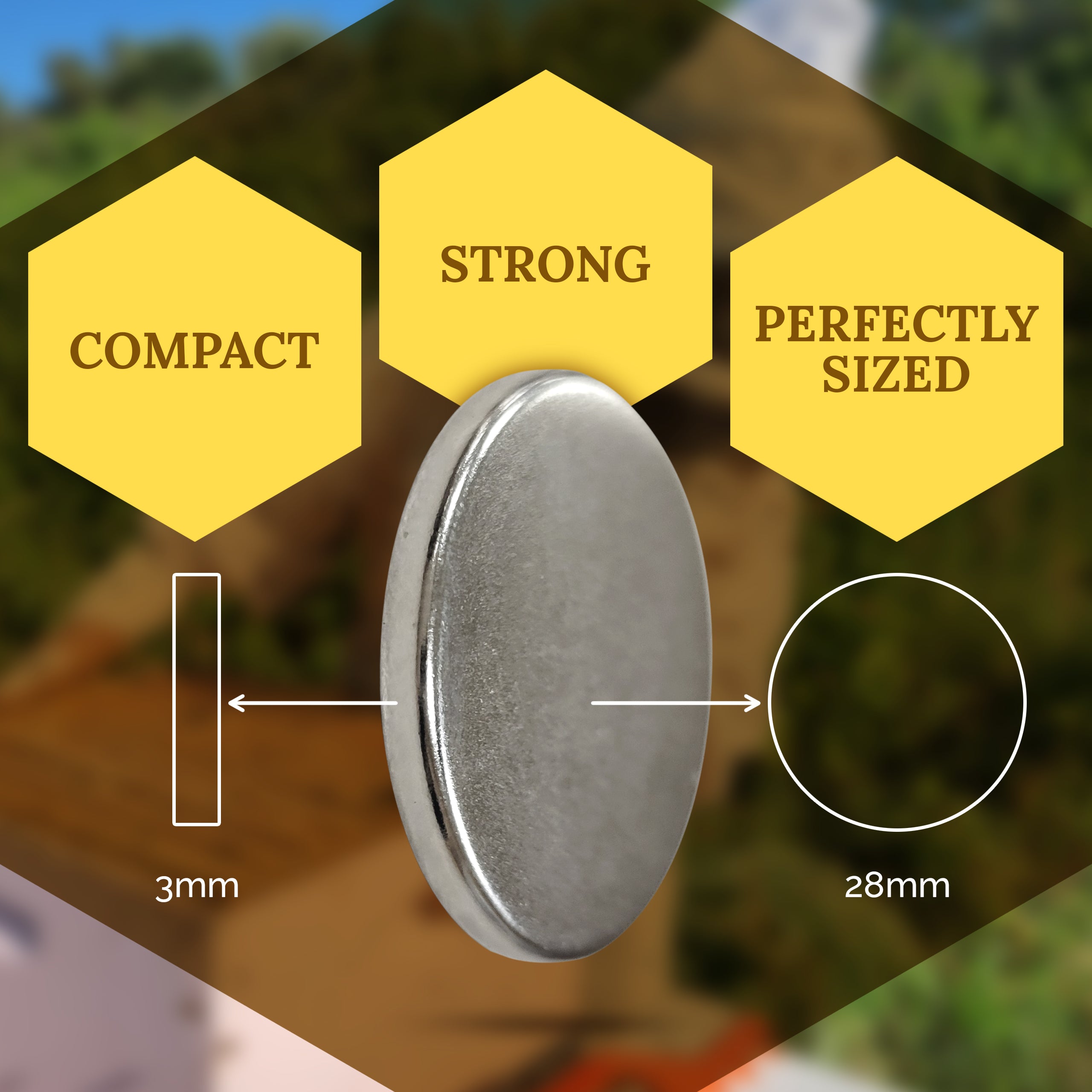 Apis Tactical - Neodymium Magnet Accessory Kit - N52 Small, Circular Magnetic Discs - Strong Magnets 6 Pack