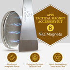 Apis Tactical - Neodymium Magnet Accessory Kit - N52 Small, Circular Magnetic Discs - Strong Magnets 6 Pack