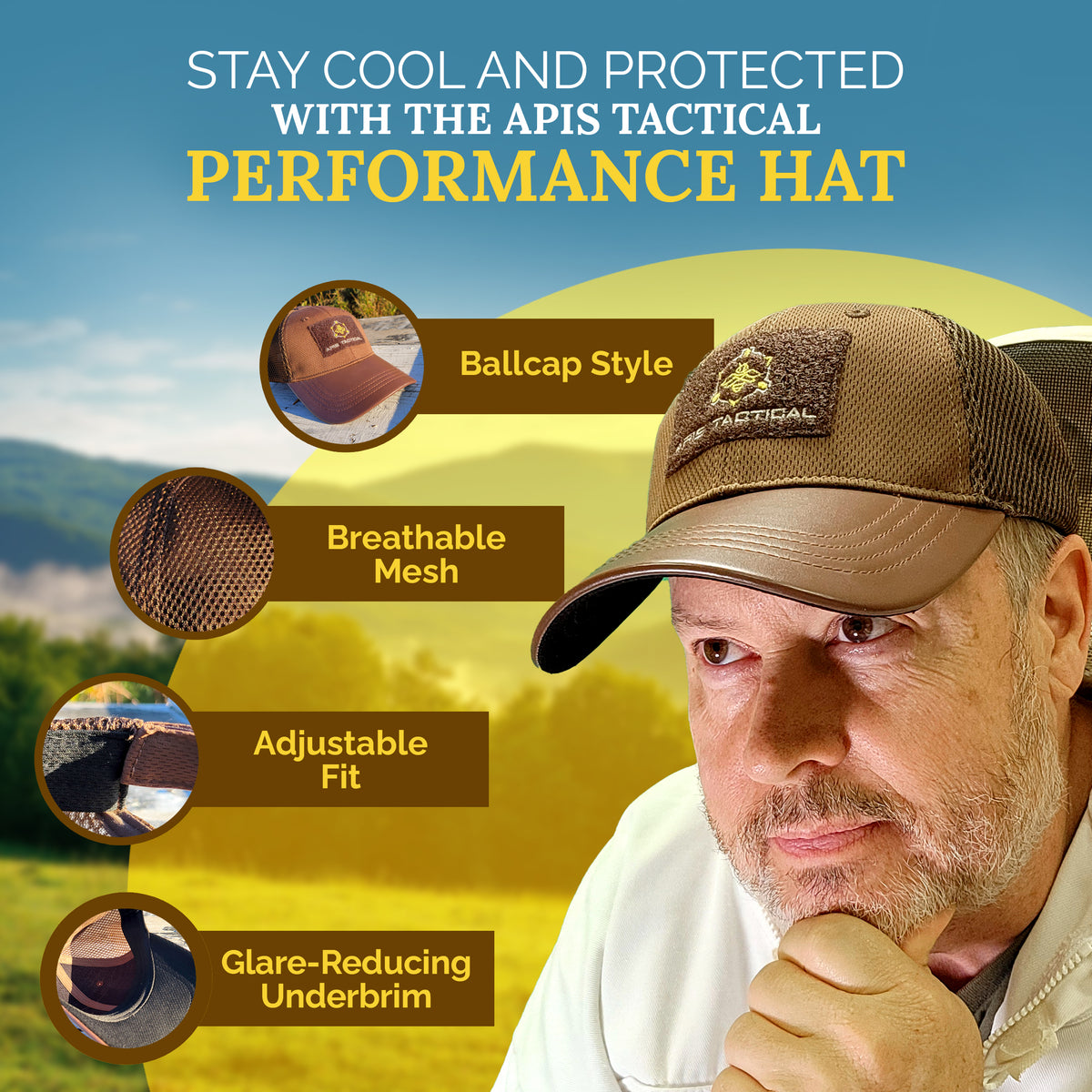 Apis Tactical Performance Tactical Hat - Brown