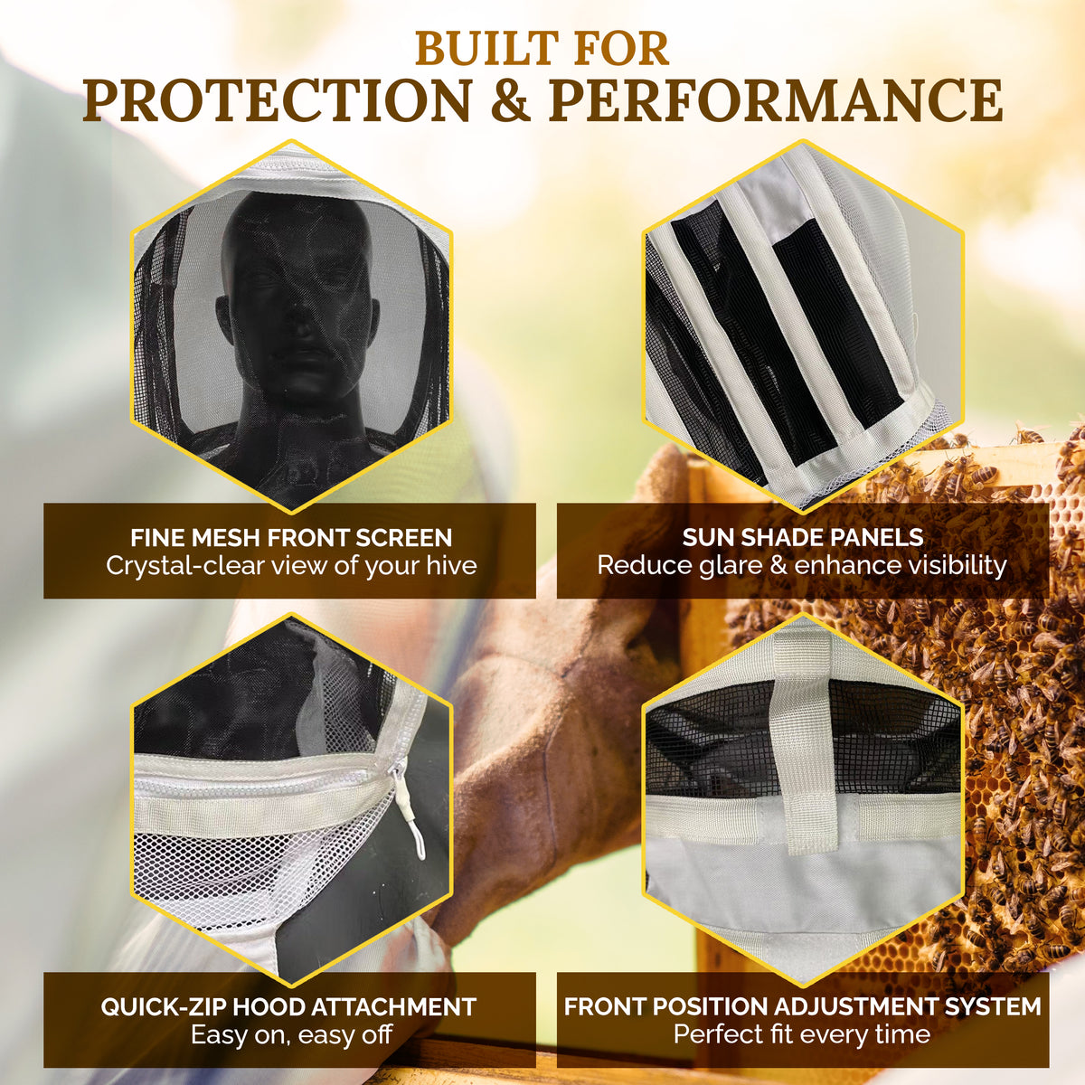 Apis Tactical PRO Beekeeping Fencing Veil – Lightweight Protective Headgear