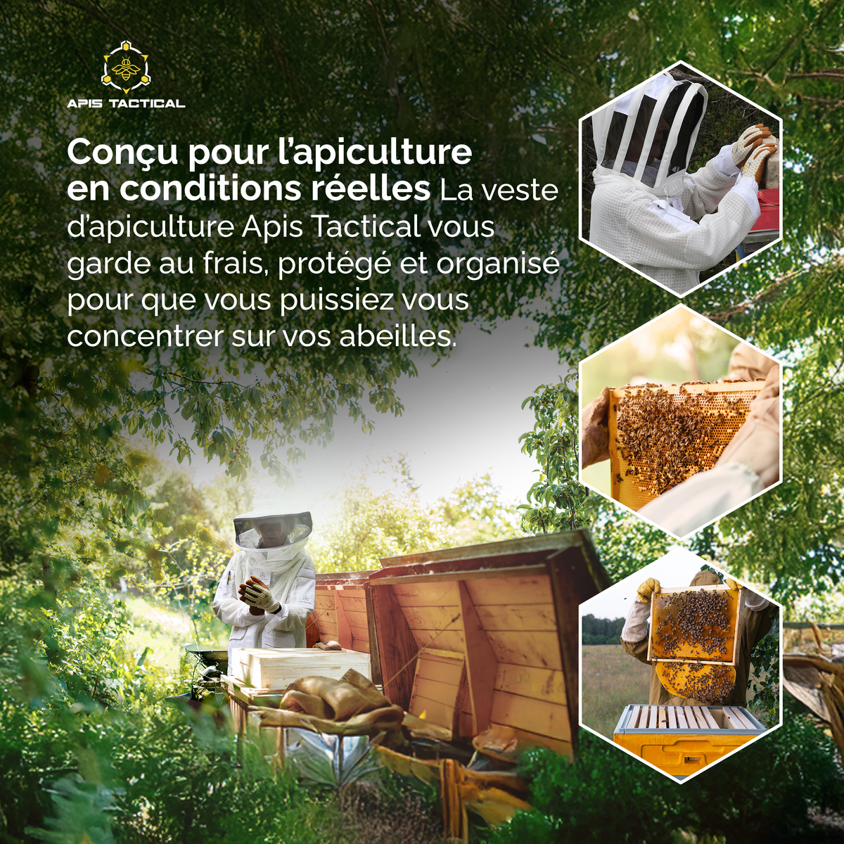 Veste d'apiculture ventilée Apis Tactical PRO