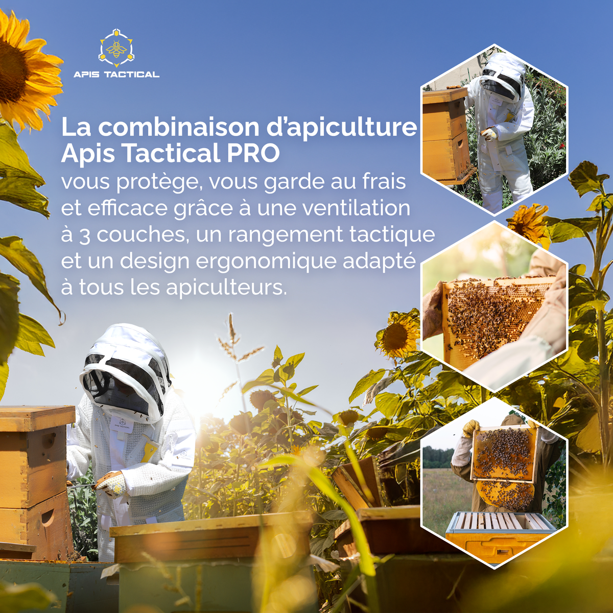 Combinaison d'apiculture Apis Tactical PRO intégrale
