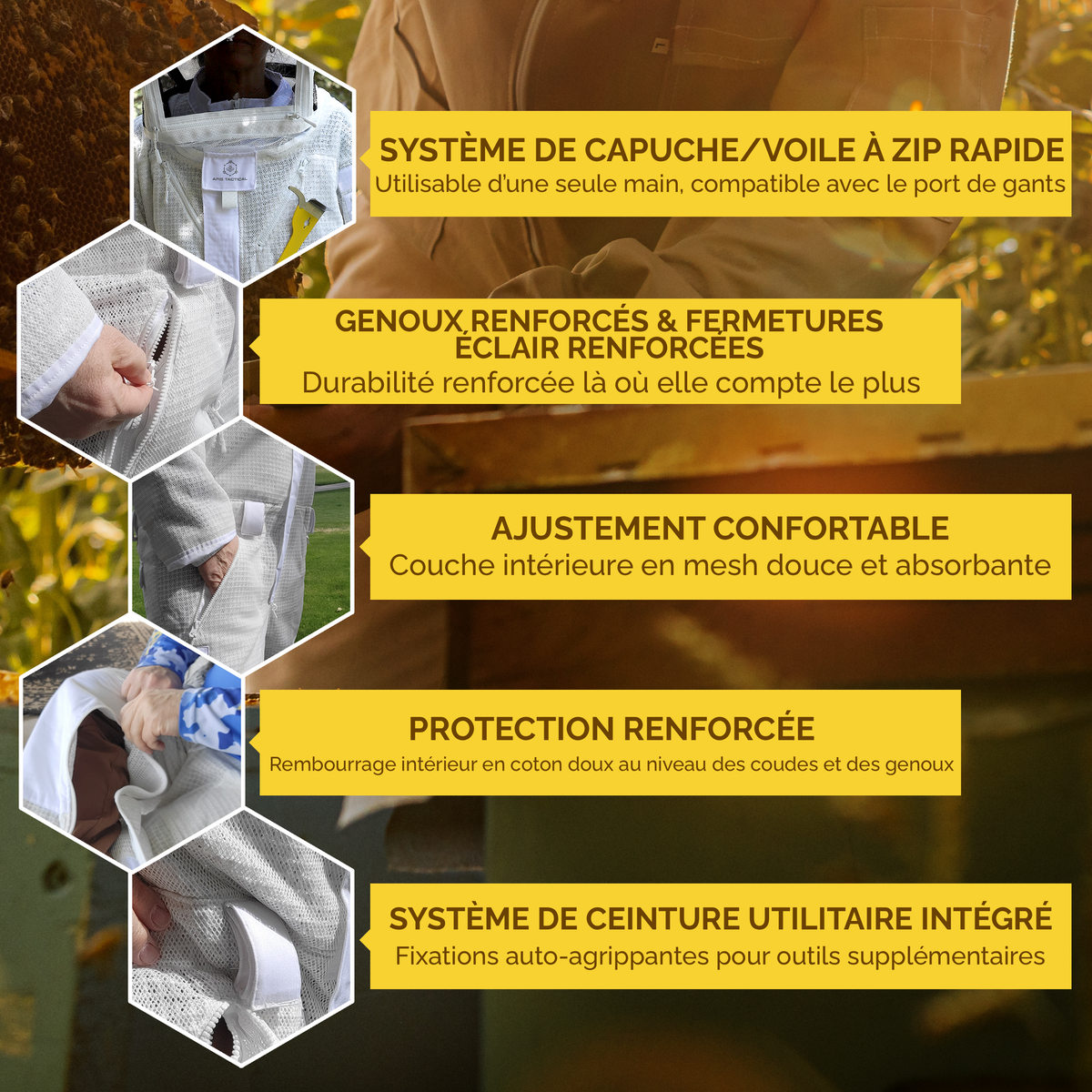 Combinaison d'apiculture Apis Tactical PRO intégrale