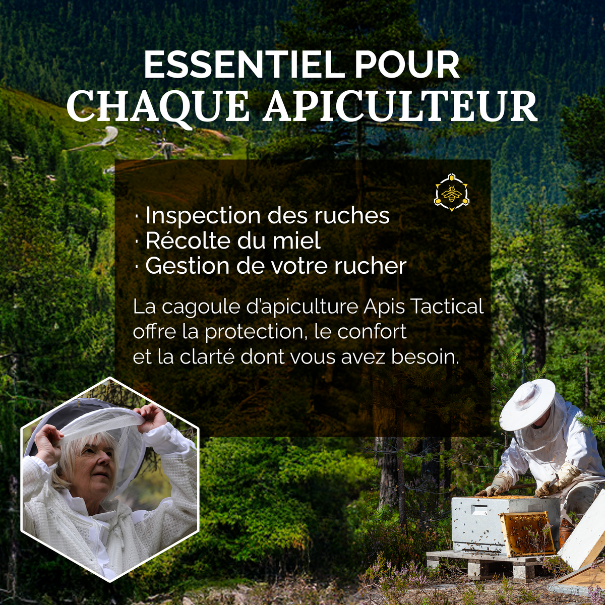 Cagoule d’apiculture Apis Tactical
