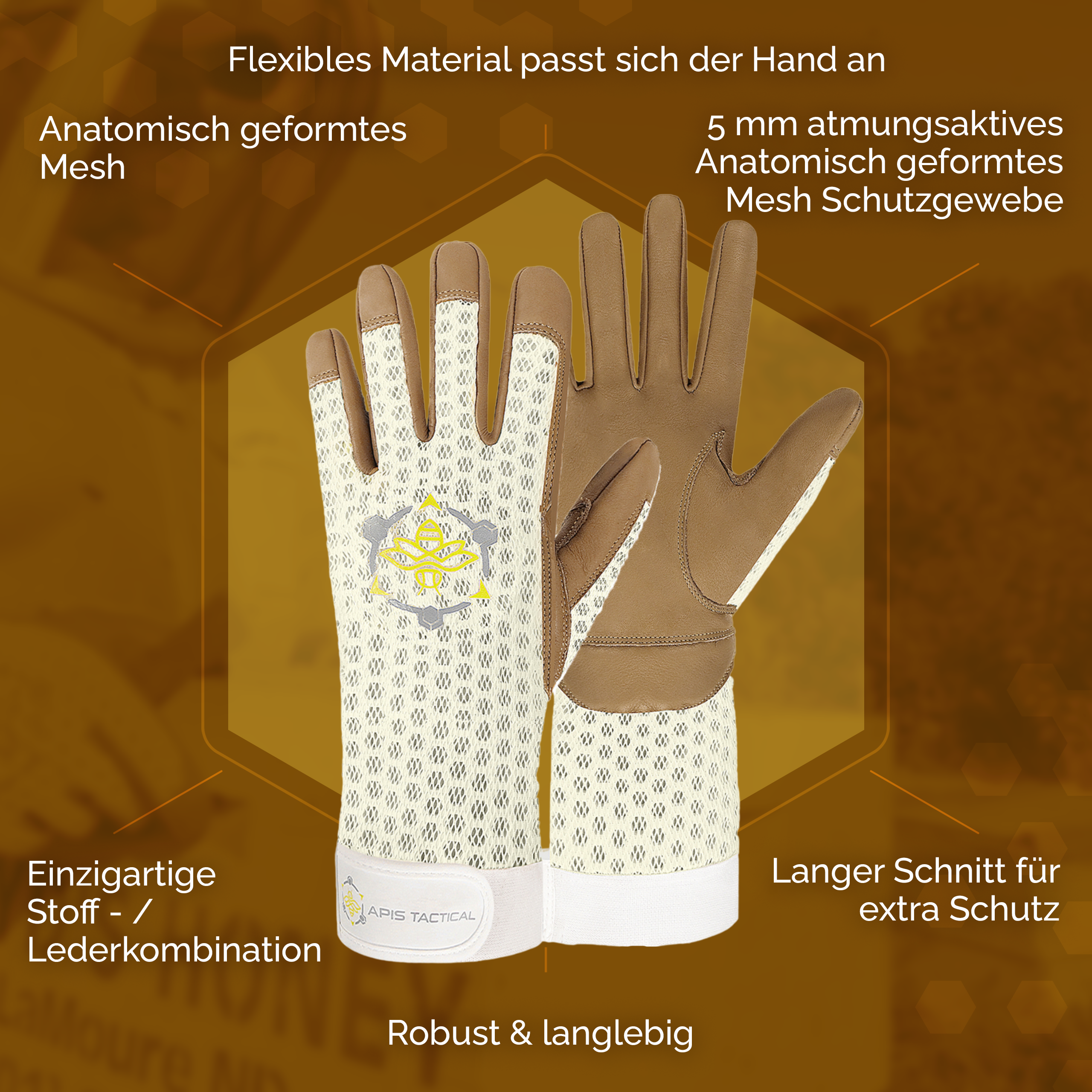 Apis Tactical Schwerlast-Imkerhandschuhe