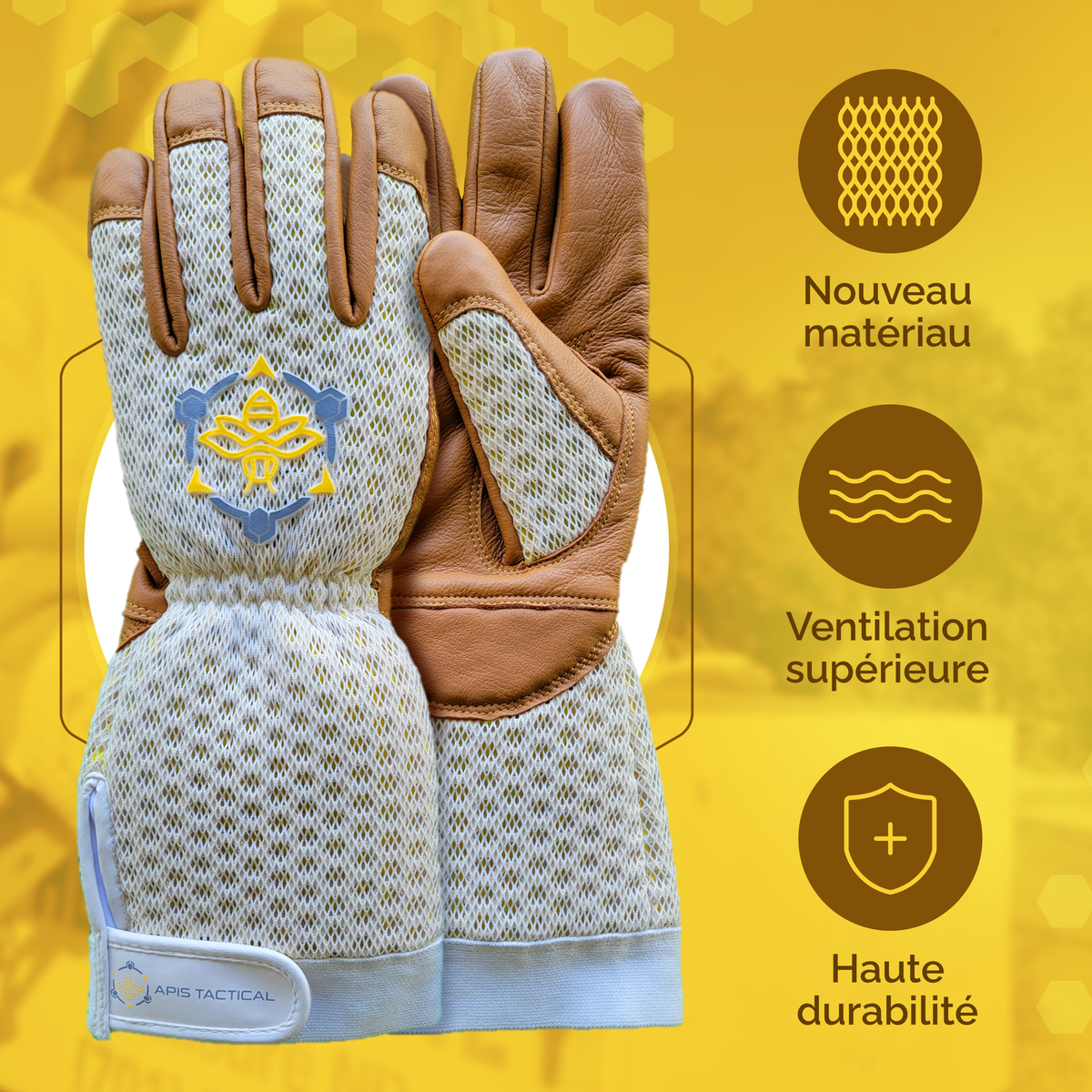 Gants d'apiculture robustes Apis Tactical