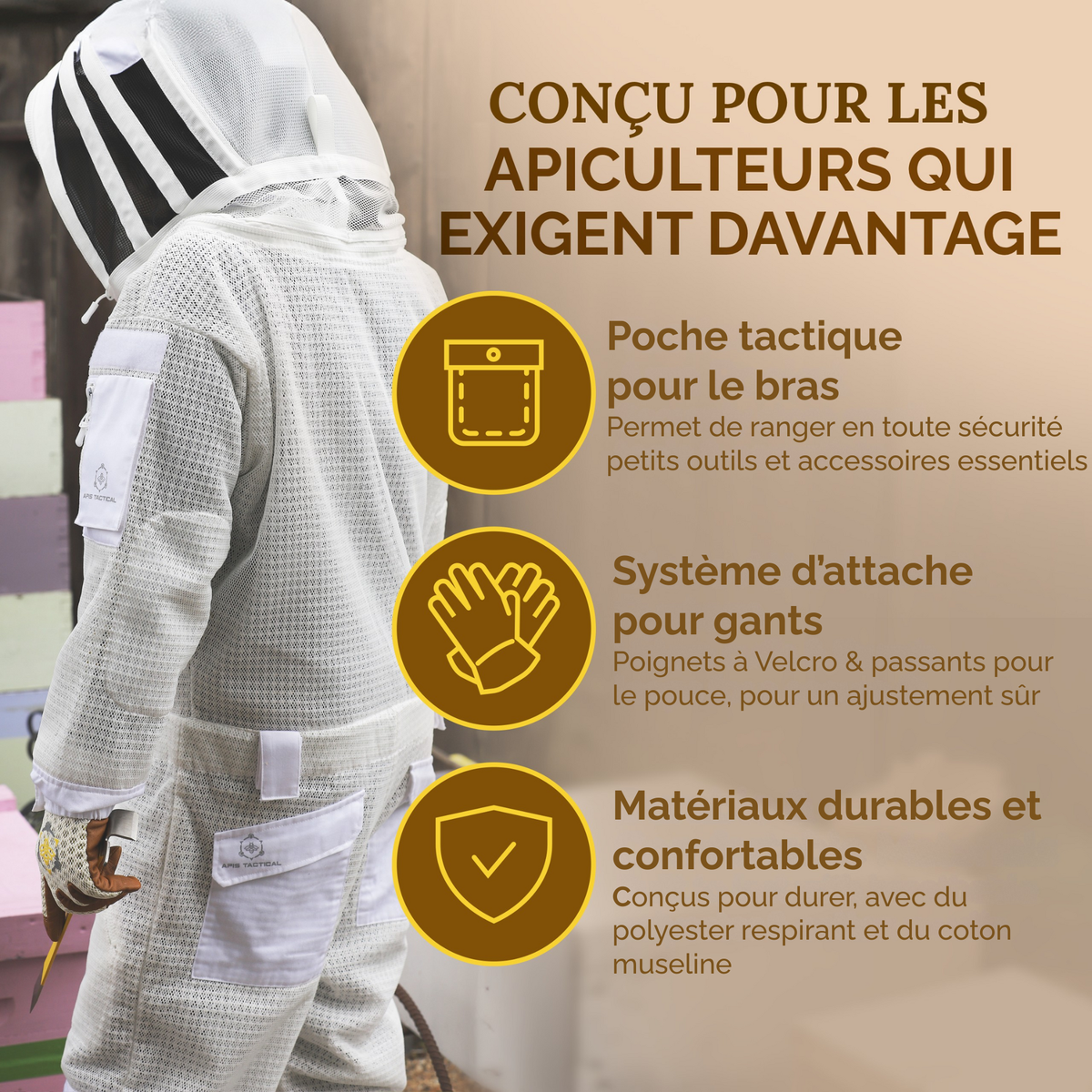 Combinaison d'apiculture Apis Tactical PRO intégrale
