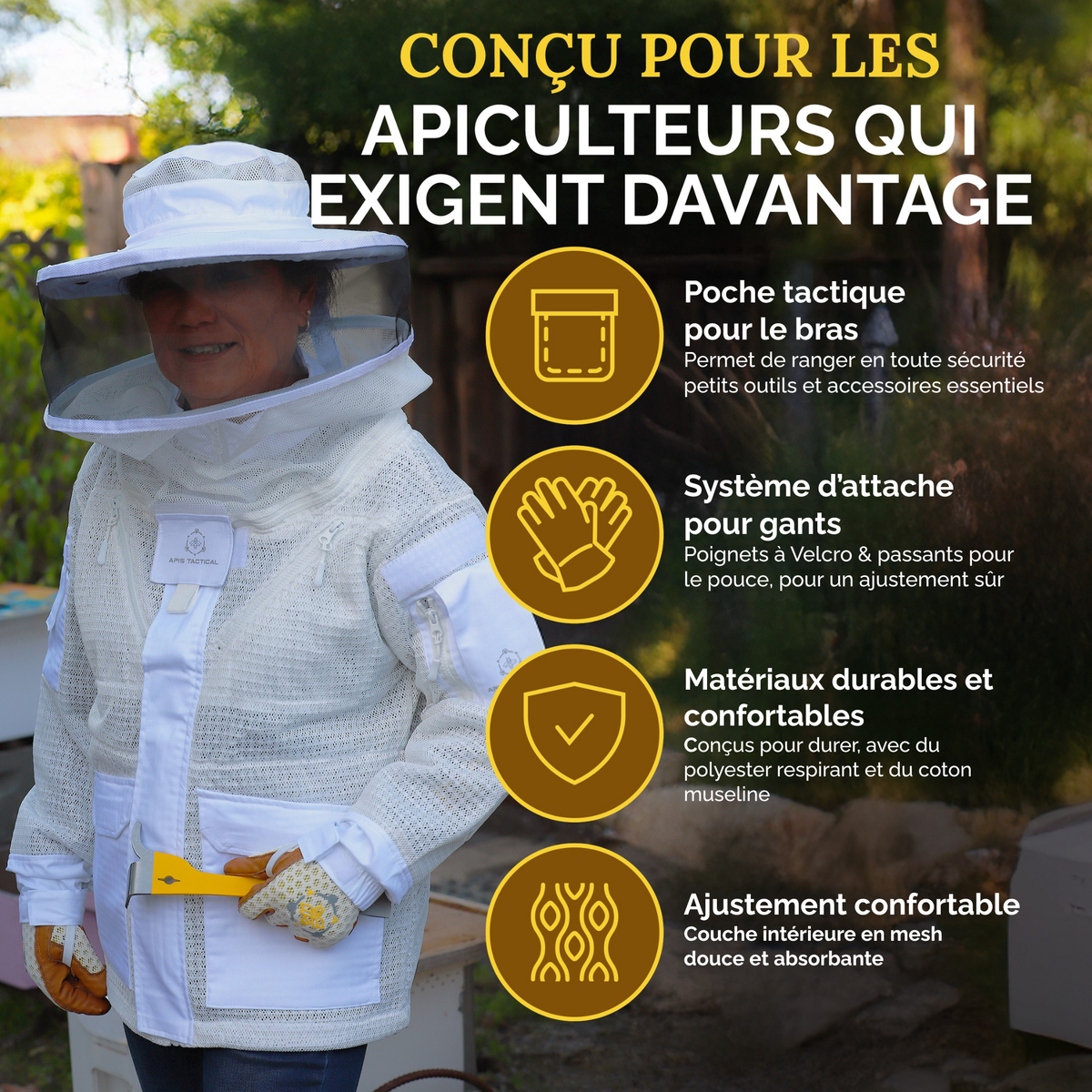 Veste d'apiculture ventilée Apis Tactical PRO