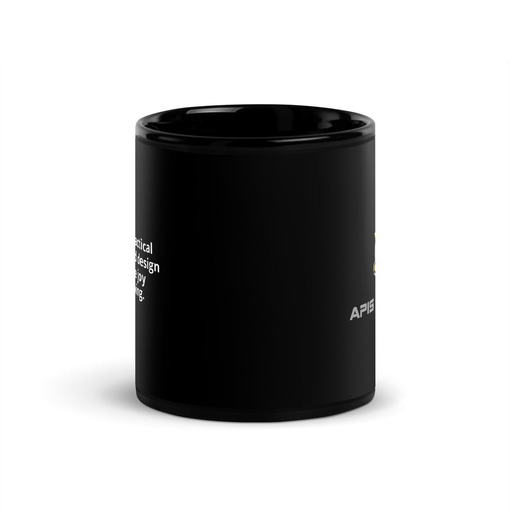 Mug tactique noir brillant Apis