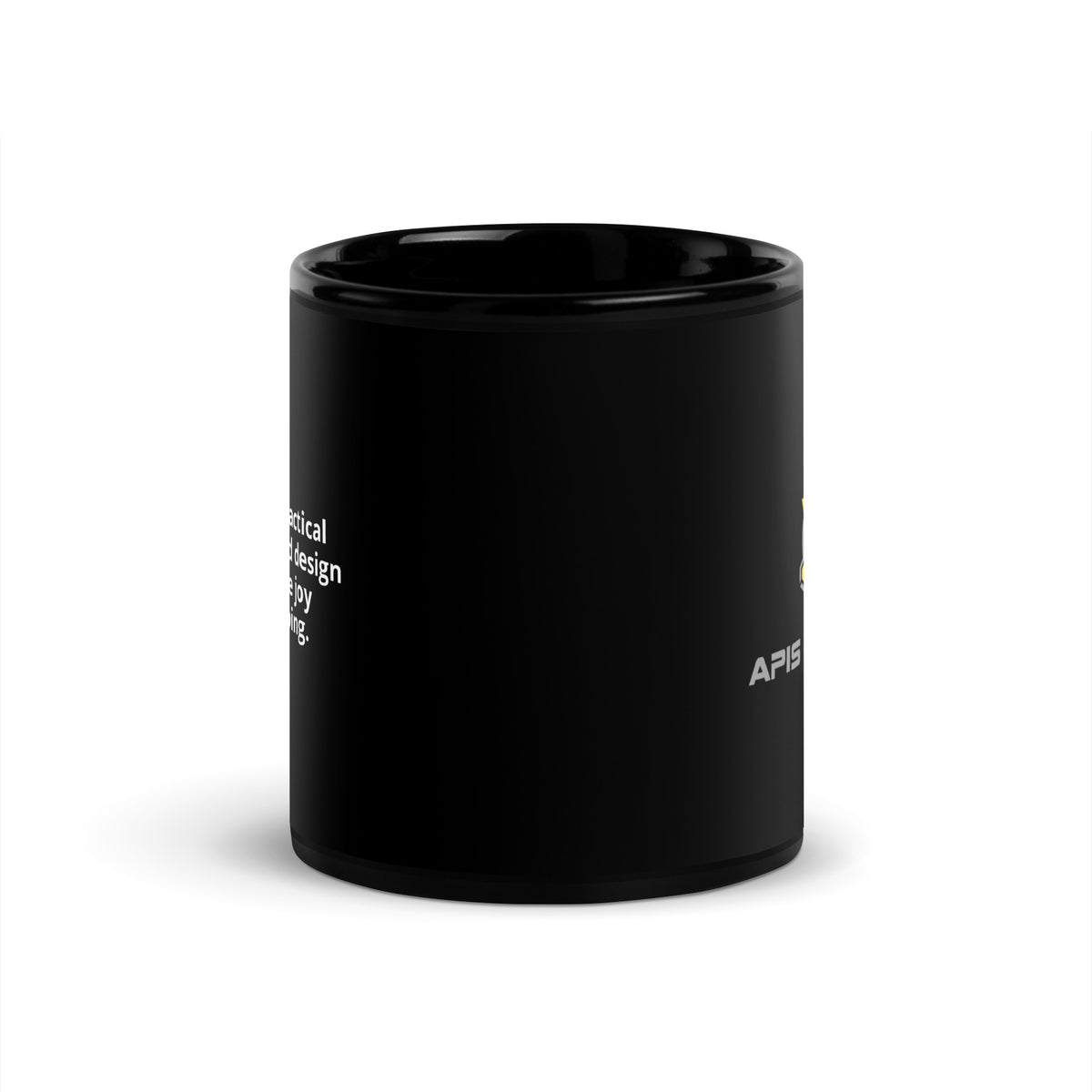 Apis Tactical Black Glossy Mug