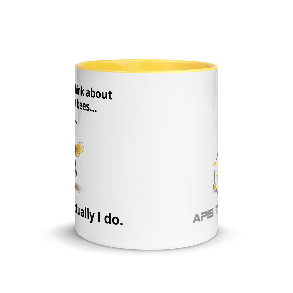 Mug « En fait oui » avec intérieur jaune