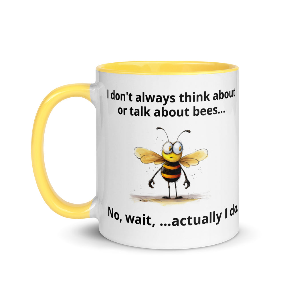 Mug « En fait oui » avec intérieur jaune