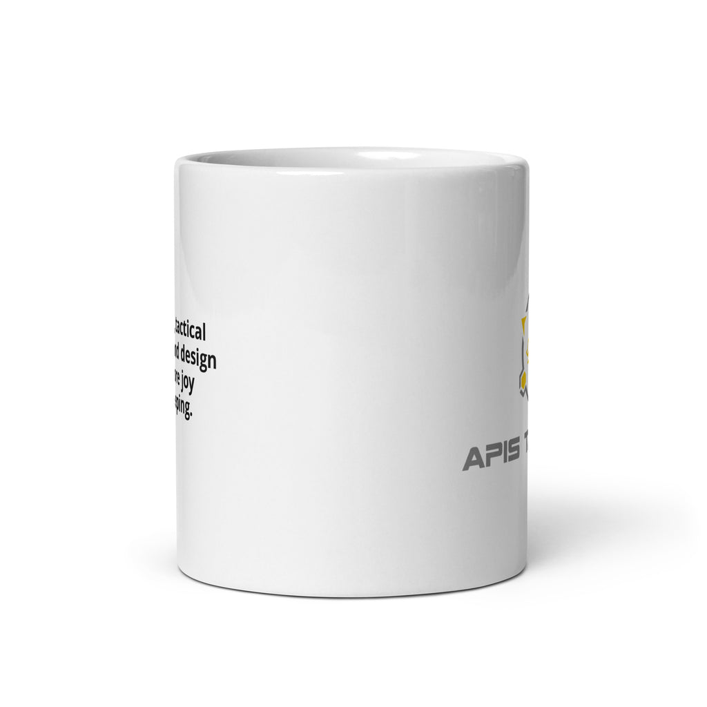Mug Apis Tactical blanc brillant